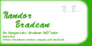 nandor bradean business card